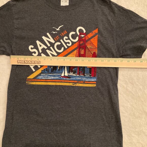 San Francisco Golden Gate Bridge Tee Shirt Grey Mens Size Small - Picture 5 of 7